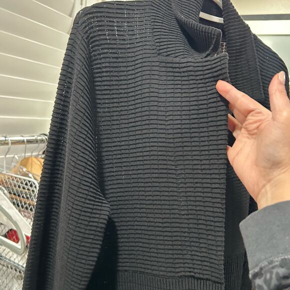 Eileen fisher cotton lightweight high neck cardigan women’s size small - Picture 4 of 7